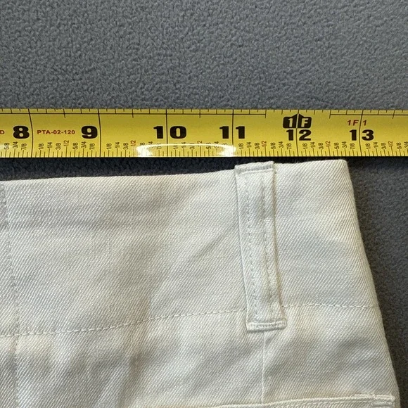 NWT Maeve Colette Shorts Womens 25 Ivory High Rise Patch Pockets
